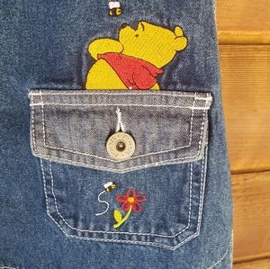 Vtg Disney pooh bear overall shorts. Pooh and honey design